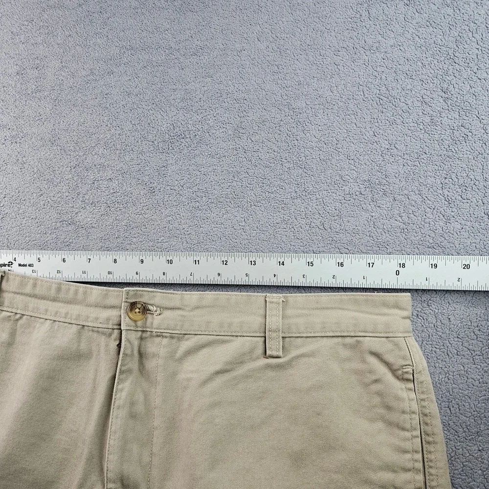 Chaps Chino Shorts Men's Size‎ 38 Beige Flat Front 8